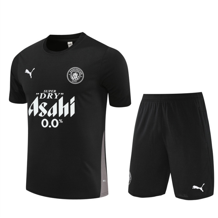 Manchester City training black kid adult with shorts 25-26