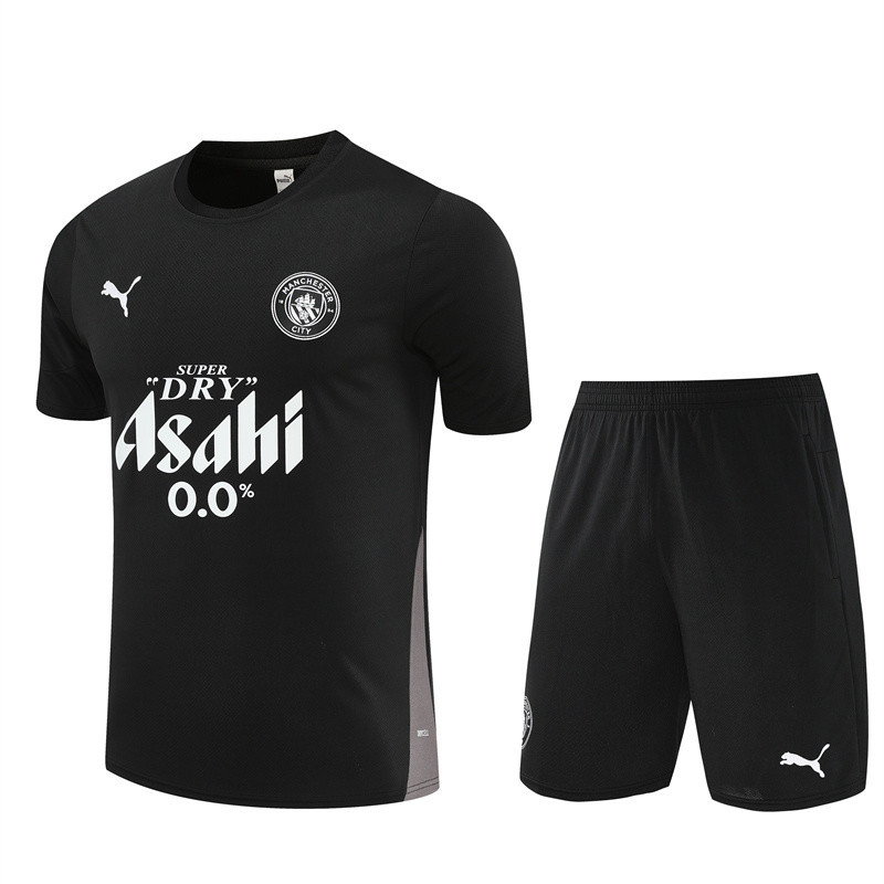 Manchester City training black kid adult with shorts 25-26