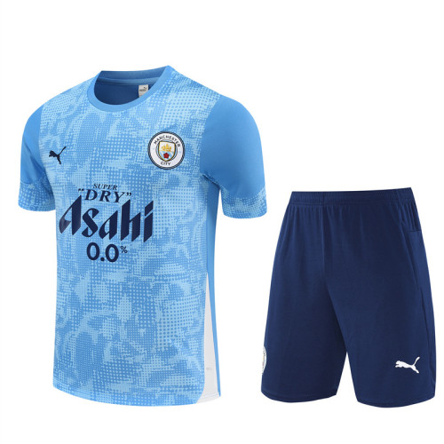 Manchester City training blue kid adult with shorts 25-26