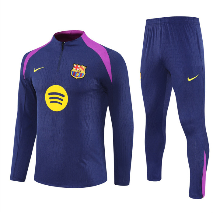 Barcelona tracksuit deep purple kid adult 25-26 player version