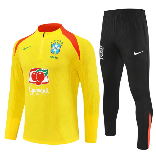 Brazil tracksuit yellow kid adult 25-26 player version