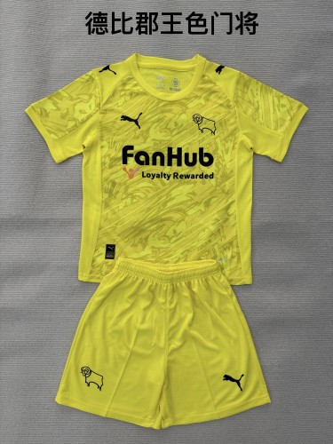  Derby County F.C. goalkeeper yellow kid adult 25-26