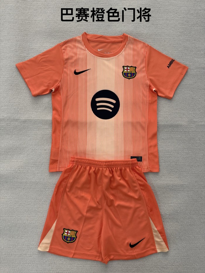 Barcelona goalkeeper orange kid adult 25-26