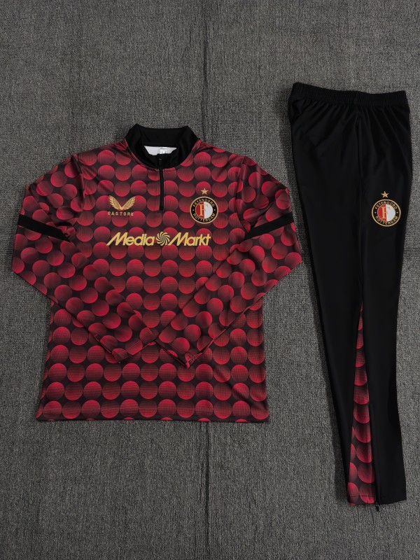 Feyenoord Rotterdam tracksuit red black kid adult 25-26