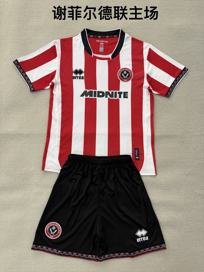 Sheffield United home kid adult with shorts 25-26