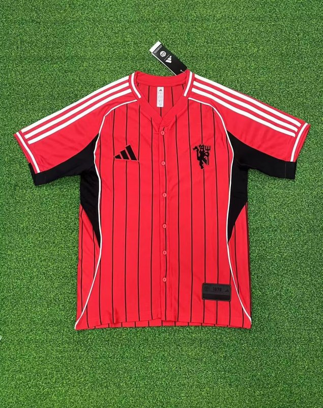 Manchester united baseball uniform red 25-26
