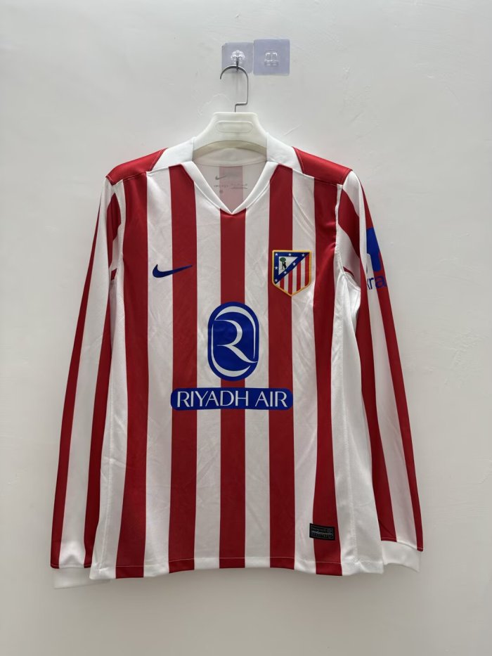 Atletico Madrid home S-4XL 25-26 long sleeve