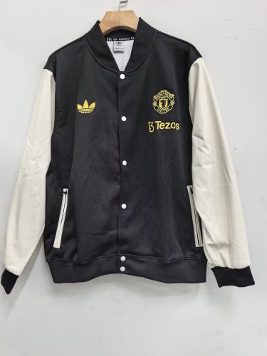 Manchester United baseball jersey black 25-26