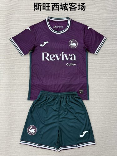 Swansea City A.F.C away kid  adult with shorts 25-26