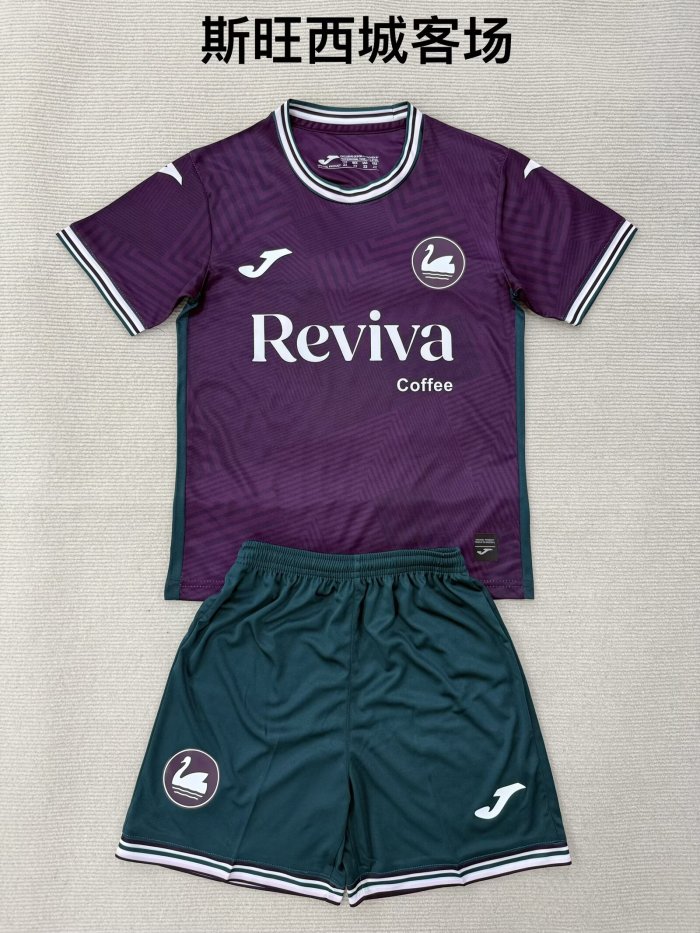 Swansea City A.F.C away kid  adult with shorts 25-26