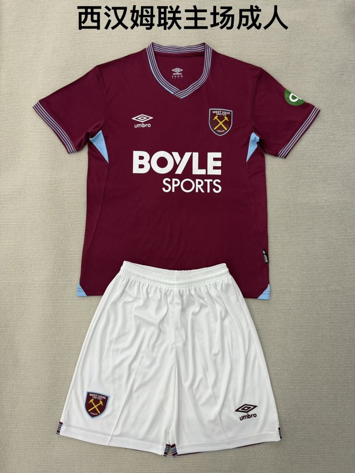West Ham United home with shorts 25-26