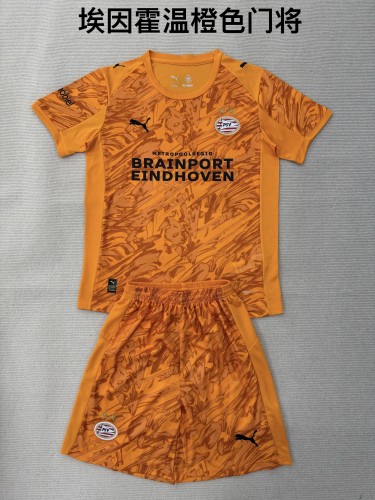 PSV Eindhoven goalkeeper orange kid adult with shorts 25-26