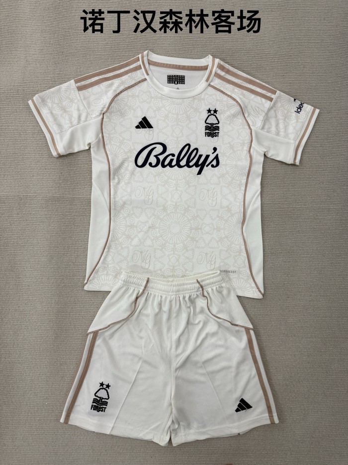 Nottingham Forest away kid adult with shorts 25-26