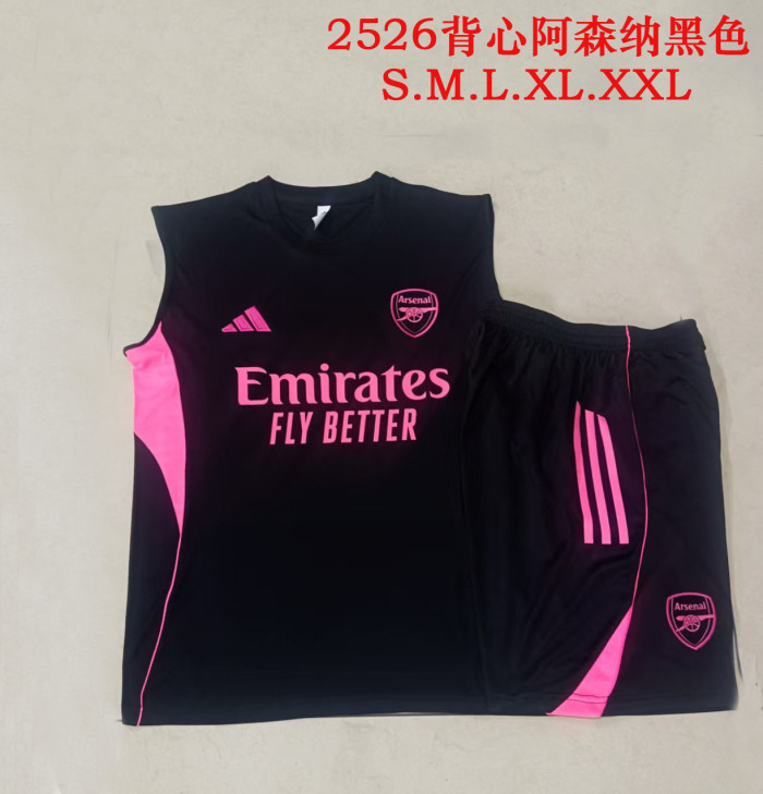 Arsenal vest black with shorts 25-26 #D25236
