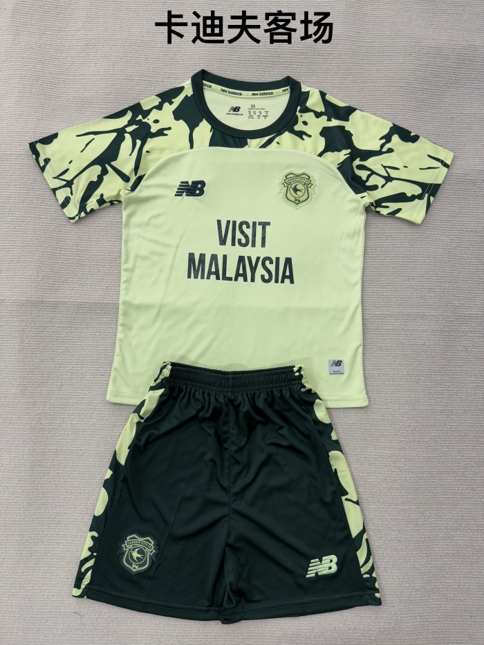 Cardiff city away kid adult with shorts 25-26