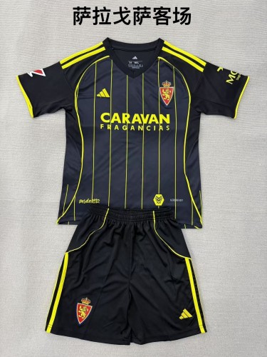 Real Zaragoza away kid adult with shorts 25-26