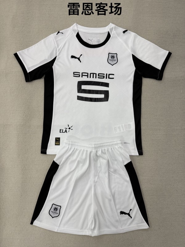 Stade rennais away kid adult with shorts 25-26