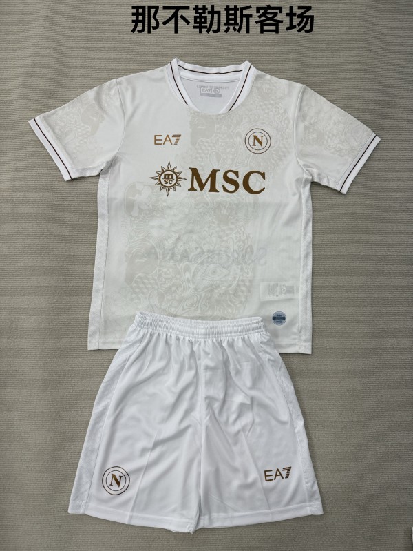Napoli away kid  adult with shorts 25-26