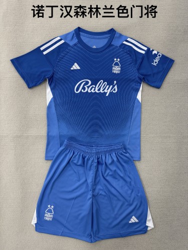 Nottingham Forest goalkeeper blue kid adult with shorts 25-26