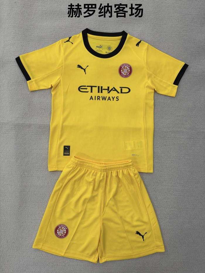 Girona FC away kid adult with shorts 25-26