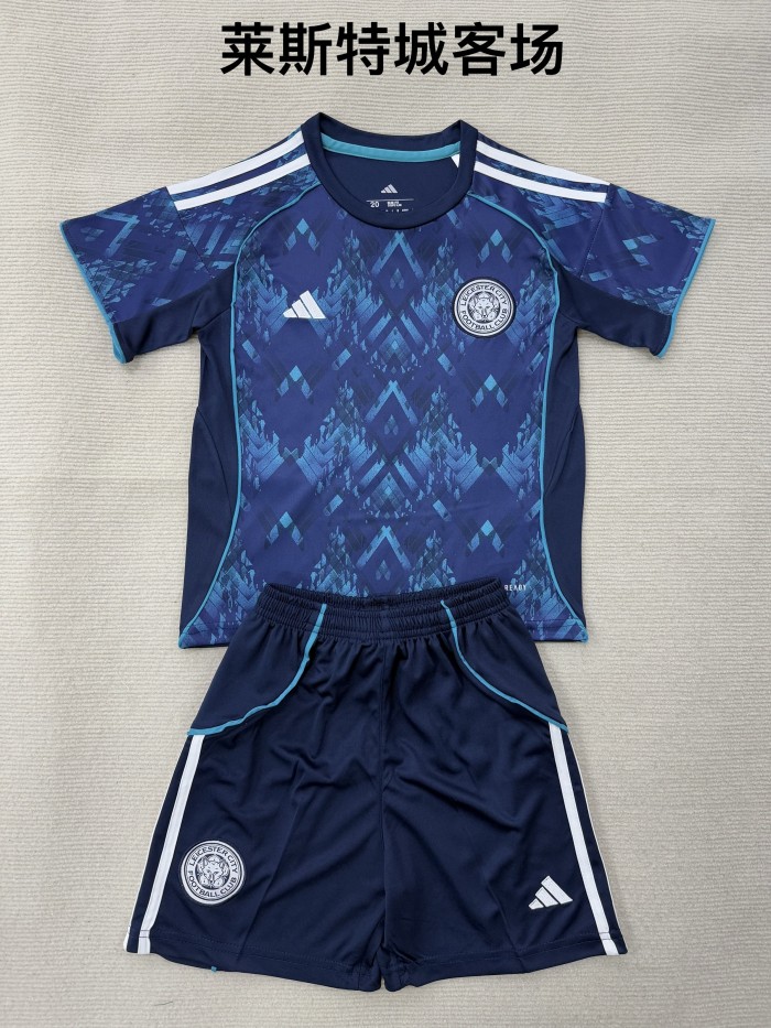 Leicester City away kid adult with shorts 25-26