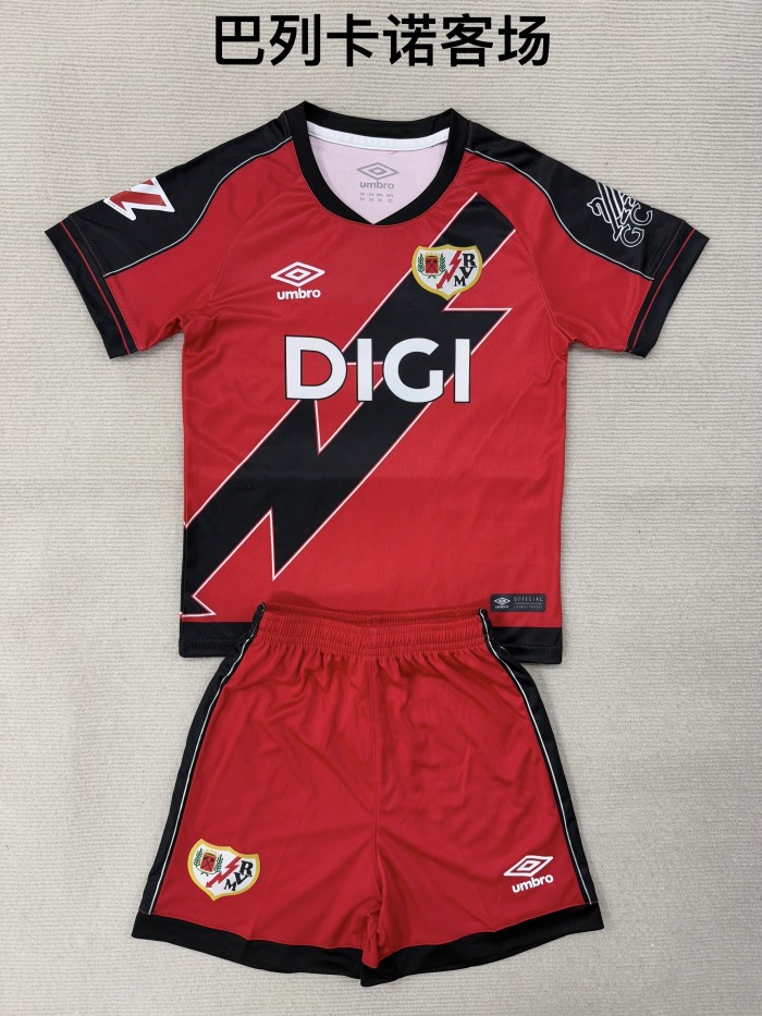 Rayo Vallecano away kid adult with shorts 25-26