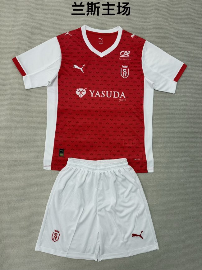Stade de Reims home kid adult with shorts 25-26