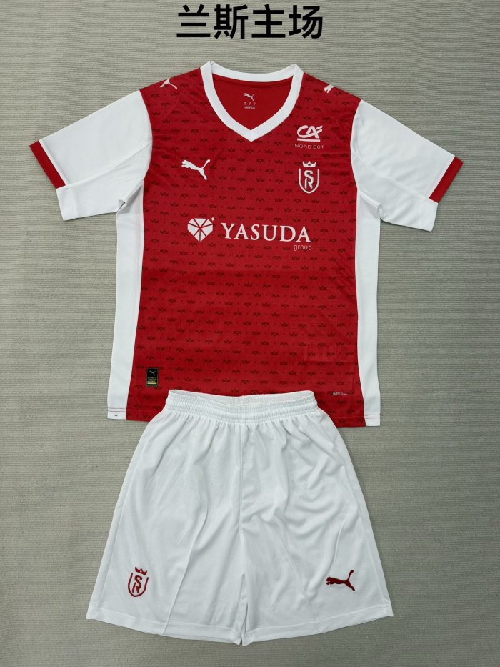 Stade de Reims home kid adult with shorts 25-26