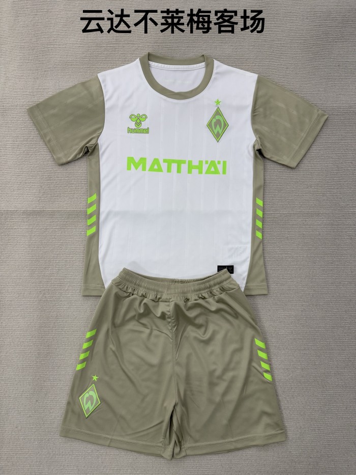 Werder Bremen away kid adult with shorts 25-26