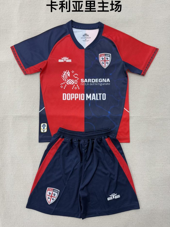 Cagliari Calcio home kid adult with shorts 25-26