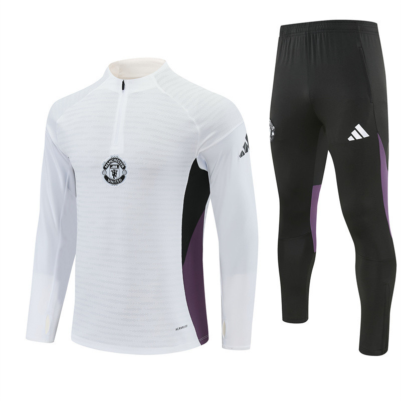 Manchester United tracksuit white kid adult 25-26 player version