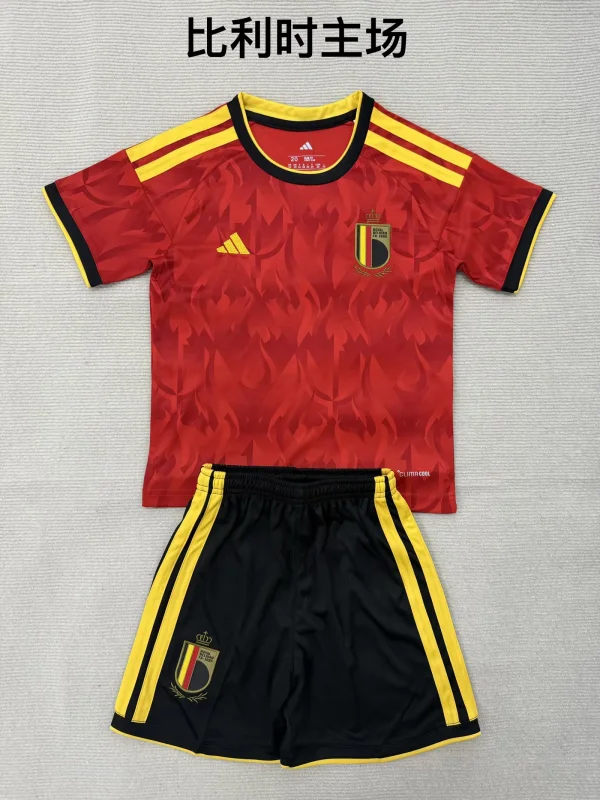 Belgium home kid adult with shorts 2026 WC