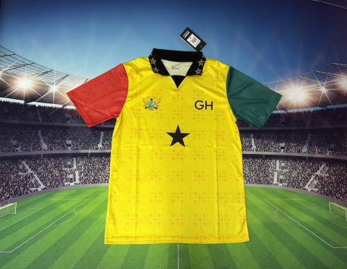 Ghana yellow polo black neck 2026