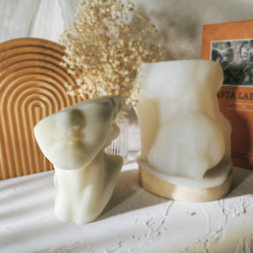 New mold David Head Half Face Candle Silicone Mold For Making Plaster Statue Cement Concrete Decorate Wax Mould