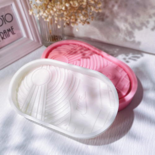 New mold Fashion brand sign Coaster Silicone Mold Jewelry Storage Tray Candle Holder Mould