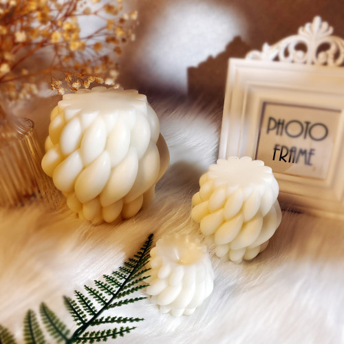 New mold Rotate Raindrop Shape Candle Silicone Mold Geometric Arc Art Form Candles Mould Home Decor Aromatherapy Wax Making Mould