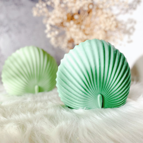 New mold Fan-shaped Shell Candle Mold Silicone Mould Overlapping Wave Ripple Stripe Celebration Wedding Decorate