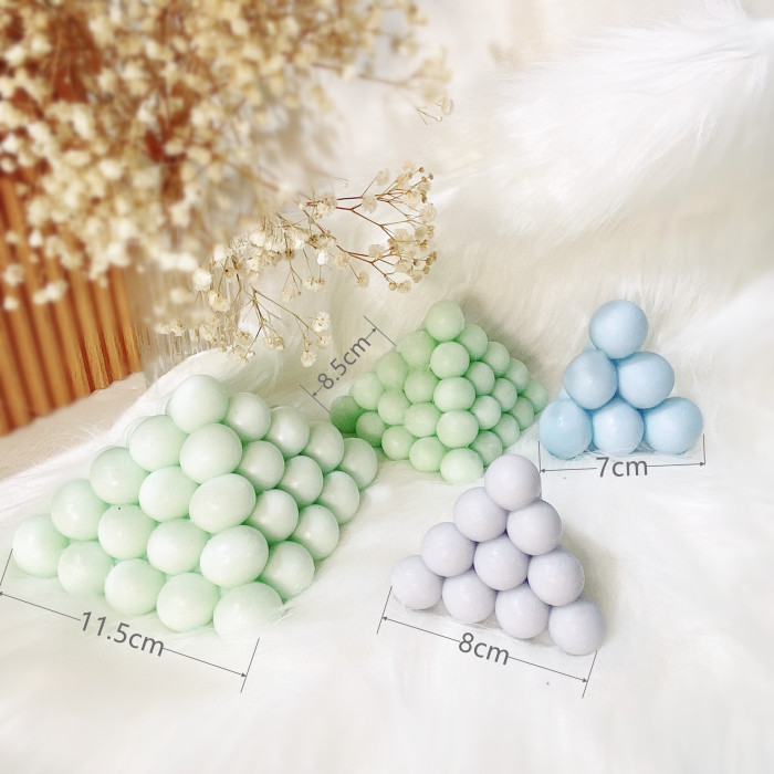 New mold Various styles Heart shape Bubble Cube Diamond angle silicone candle mold For Making handmade Gypsum Home Decor Aromatherapy wax