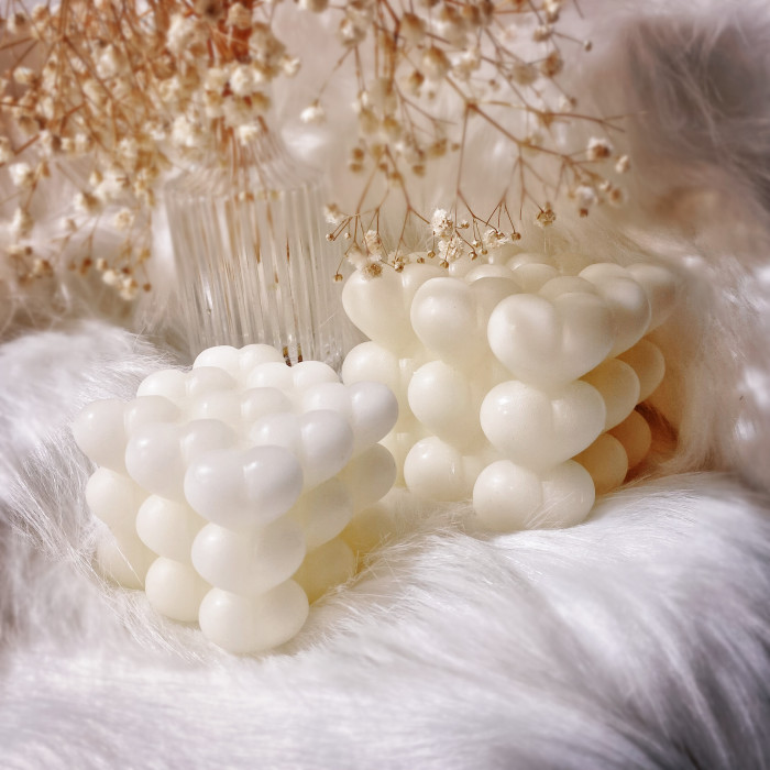 New mold Various styles Heart shape Bubble Cube Diamond angle silicone candle mold For Making handmade Gypsum Home Decor Aromatherapy wax