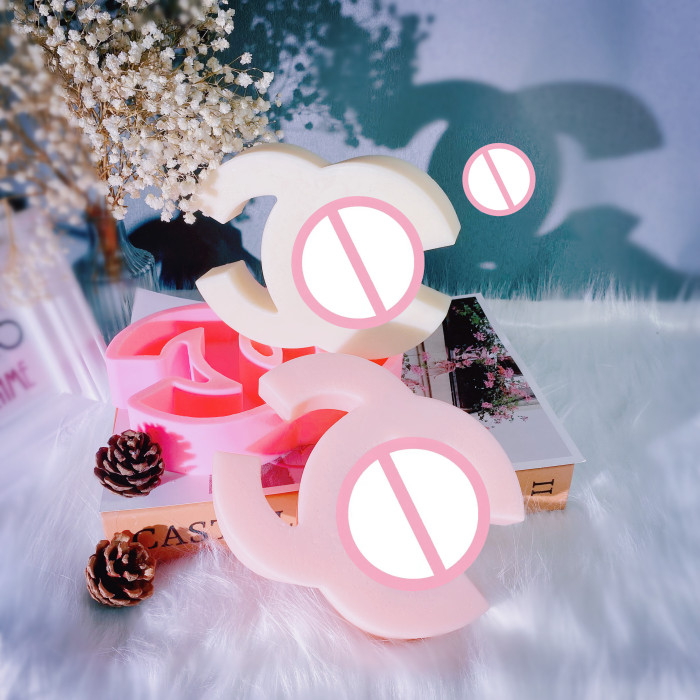New mold Fashion luxury brand LOGO sign silicone candle mold popular symbol Home Decor Gypsum making Supplies