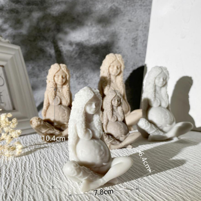 New mold Earth Mother Gaia Candle Mold Silicone Mold Handmade MYTHOS Plaster Sculpture Candle Make Tools Desktop Decoration Candle Resin Mould