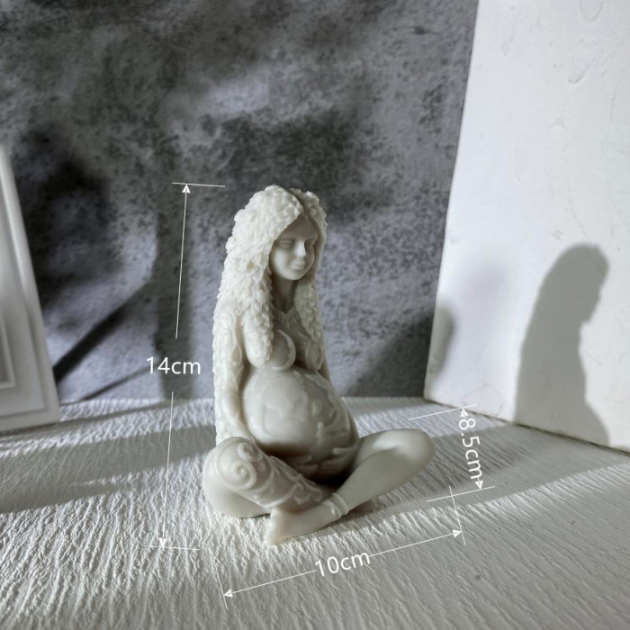 New mold Earth Mother Gaia Candle Mold Silicone Mold Handmade MYTHOS Plaster Sculpture Candle Make Tools Desktop Decoration Candle Resin Mould