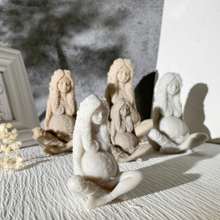 New mold Earth Mother Gaia Candle Mold Silicone Mold Handmade MYTHOS Plaster Sculpture Candle Make Tools Desktop Decoration Candle Resin Mould
