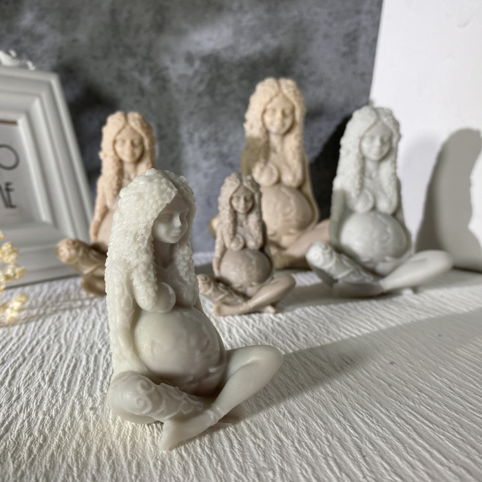 New mold Earth Mother Gaia Candle Mold Silicone Mold Handmade MYTHOS Plaster Sculpture Candle Make Tools Desktop Decoration Candle Resin Mould