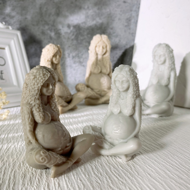 New mold Earth Mother Gaia Candle Mold Silicone Mold Handmade MYTHOS Plaster Sculpture Candle Make Tools Desktop Decoration Candle Resin Mould