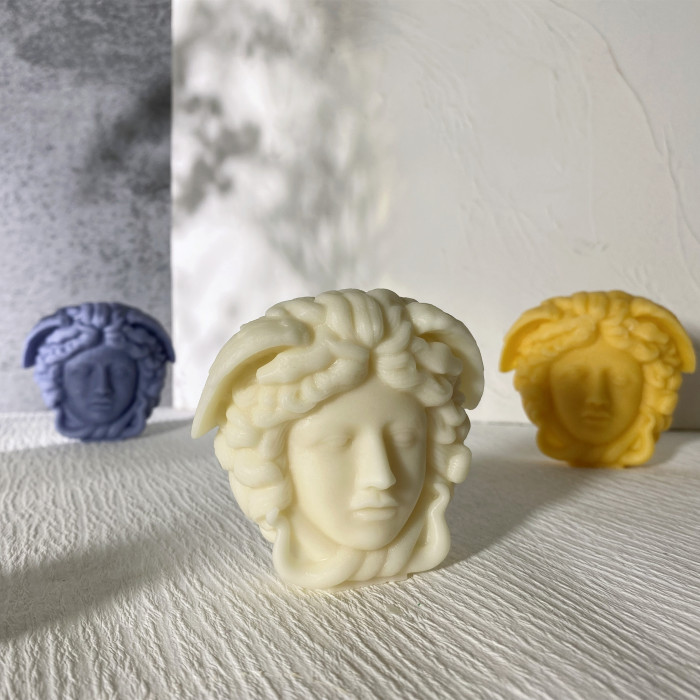 New mold Greek Mythology Character Medusa Bust Body Candle Mold Silicone Mold Face Snake Hair Handicrafts Gypsum Sculpture Aromatherapy