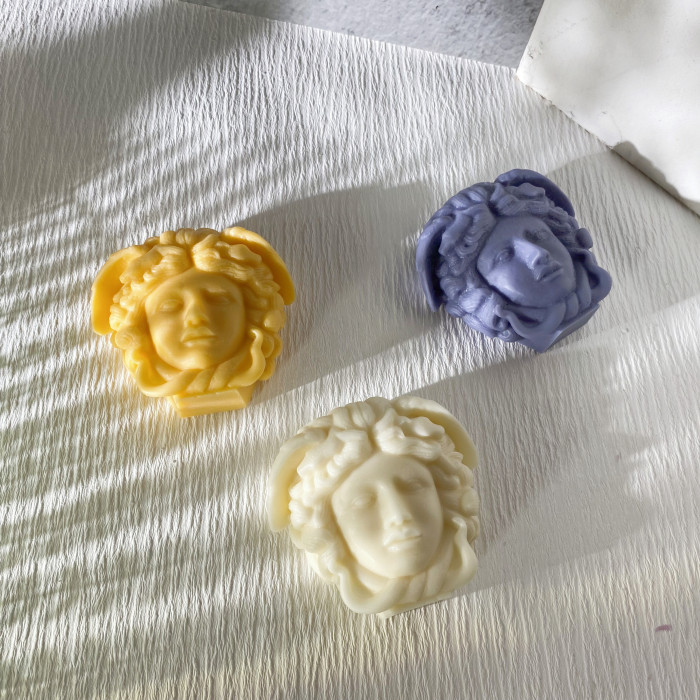 New mold Greek Mythology Character Medusa Bust Body Candle Mold Silicone Mold Face Snake Hair Handicrafts Gypsum Sculpture Aromatherapy