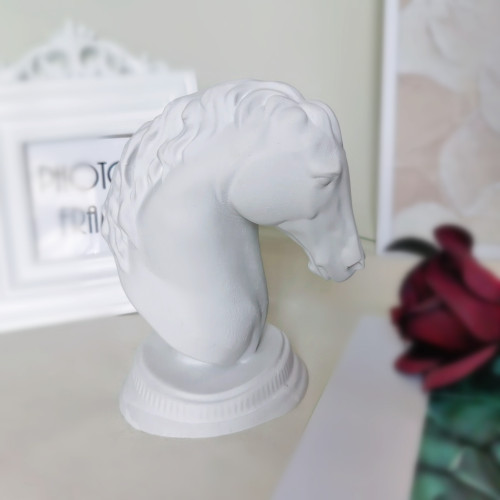 New mold Horse Head Silicone Candle Mold Animal Steed Gypsum Form Sculpture Art Crafts Handmade Tools Scented Wax Mould Home Decor