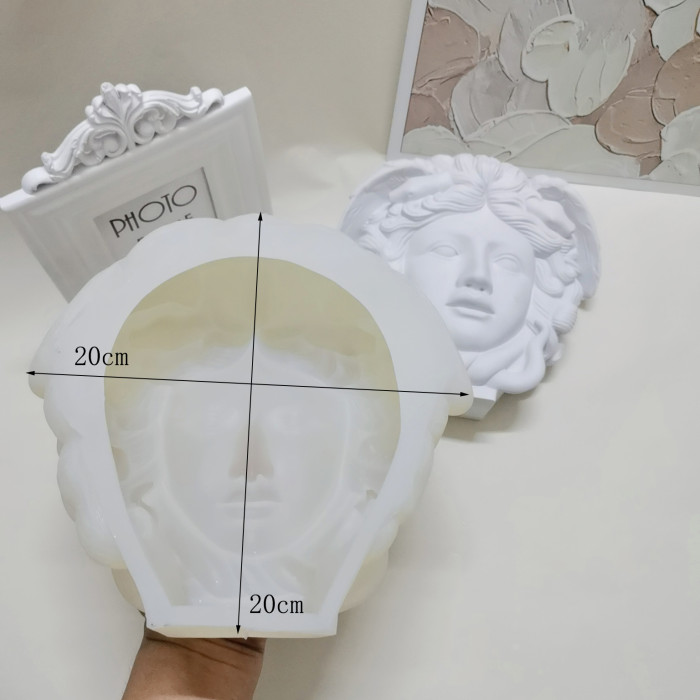 New mold Large Medusa Diy 3D Silicone Candle Mold Face Snake Hair Mythical Characters Sculpture Statue Gypsum Home Decor Wax Mould