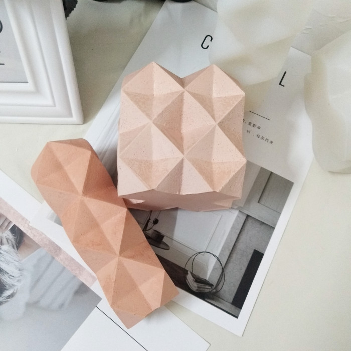 New mold Geometry Cube Square Silicone Candle Mold Gypsum Form Handmade Scented Candle Mold Making Supplies Home Decor Concrete Crafts